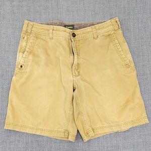 Cabela's Tan Utility Cotton Blend Shorts. 32.